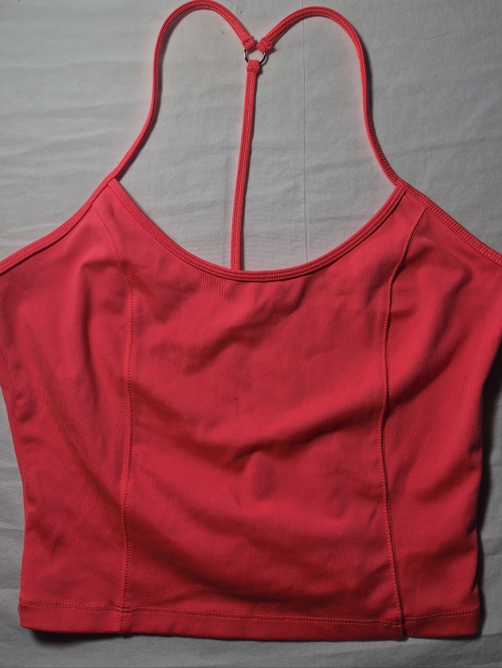 Victoria's Secret On Point Coral Pink Crop Tank Cami Womens Large